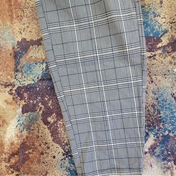 Simply Vera Wang Gray Plaid Skinny Pants, Pull Up, Size 2 XXL Long False Pockets - Picture 5 of 13